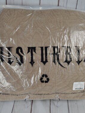 Disturbia Webwynn Cobweb Velvet Quilted Cushion W/ Insert Pillow 17.7 x 17.7 NEW